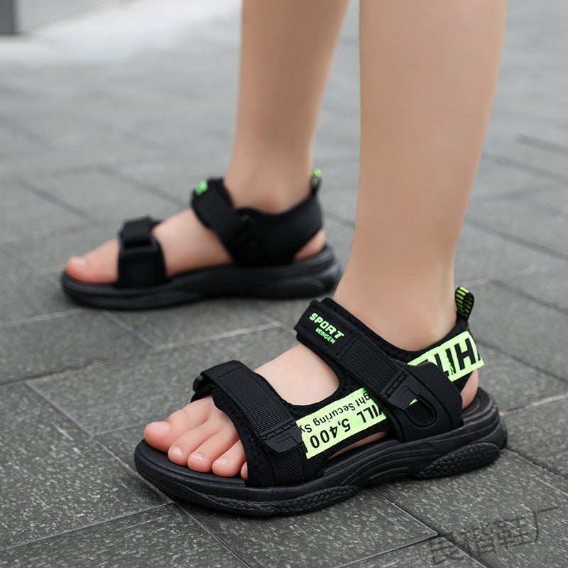 Jinjiang Factory Boys' Sandals 2025 Summer Children'S Beach Shoes For Older Kids Students Soft Sole Non-Slip Boys' Shoes Outdoor - Image 5