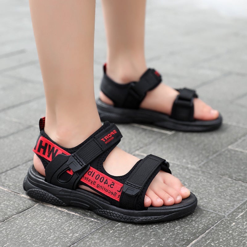 Jinjiang Factory Boys' Sandals 2025 Summer Children'S Beach Shoes For Older Kids Students Soft Sole Non-Slip Boys' Shoes Outdoor - Image 1