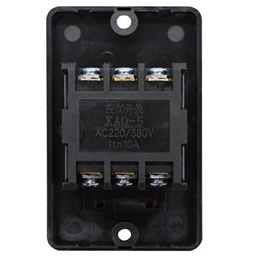 mxuteuk Waterproof Push Button Switch Motor On Off Switch Start Stop Switch Self Lock Mechanical Equipment Control Station 10A AC 220V/380V KAO-10KH - Image 3