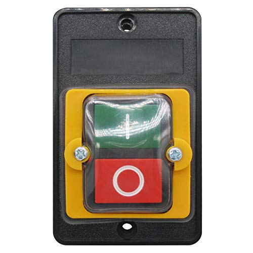 mxuteuk Waterproof Push Button Switch Motor On Off Switch Start Stop Switch Self Lock Mechanical Equipment Control Station 10A AC 220V/380V KAO-10KH - Image 2