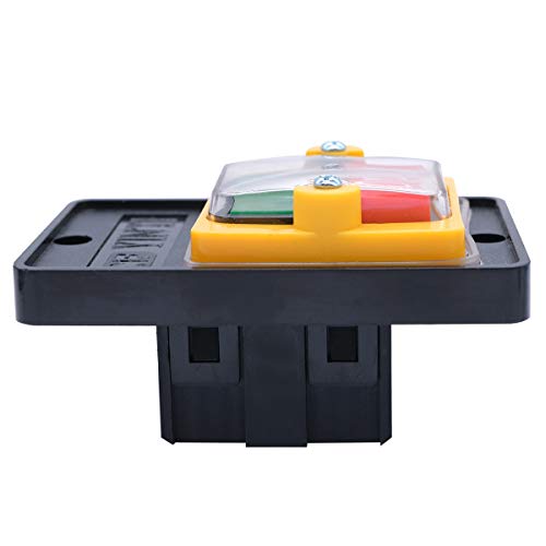 mxuteuk Waterproof Push Button Switch Motor On Off Switch Start Stop Switch Self Lock Mechanical Equipment Control Station 10A AC 220V/380V KAO-10KH - Image 5