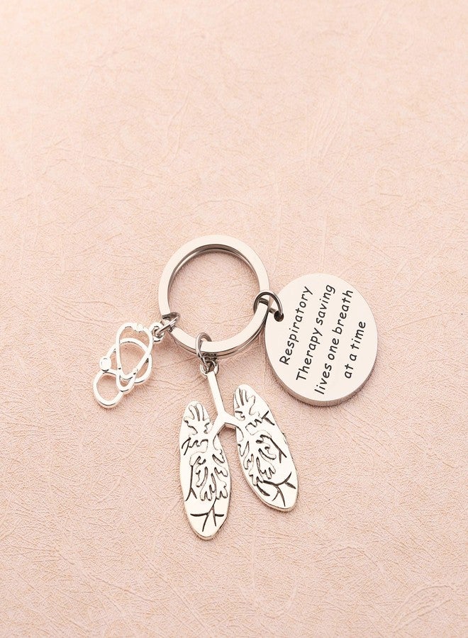 SEIRAA Respiratory Therapist Gift Lung Specialist Keychain Respiratory Therapy Saving Lives RT Gift for Lungs Doctor (Lung Specialist Keychain) - Image 3
