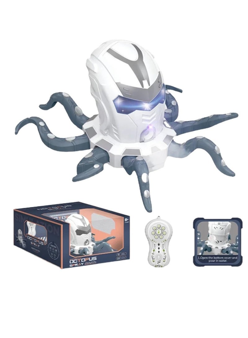 Octopus Toys for Kids Realistic RC Octopus With LED Light Music Effect, Remote Control Robots - Image 1