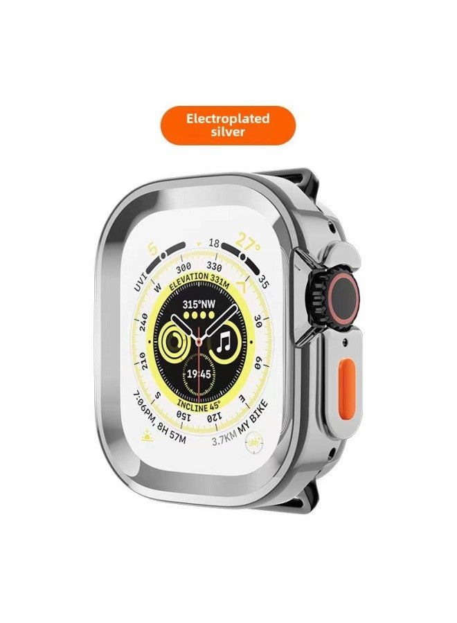 Suitable For Apple S10 Watch Case Applewatchs8 Protective Shell Electroplated Tpu Half Bag S9 Drop-resistant Silicone Soft Case-Color:Electroplating -Overall Dimensions:40mm【opp Bag】  - Image 1