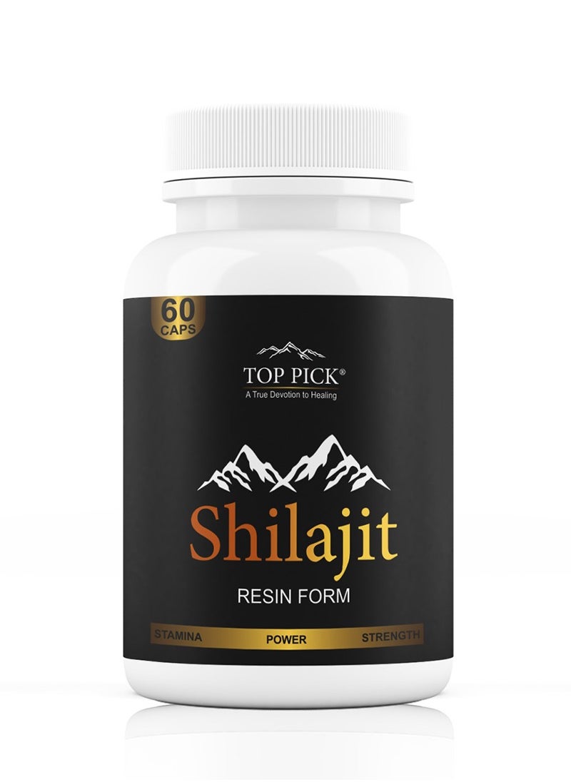 Top Pick - Shilajit Resin Form, Helps Improve Stamina, Power & Strength, 60 Capsules - Image 1
