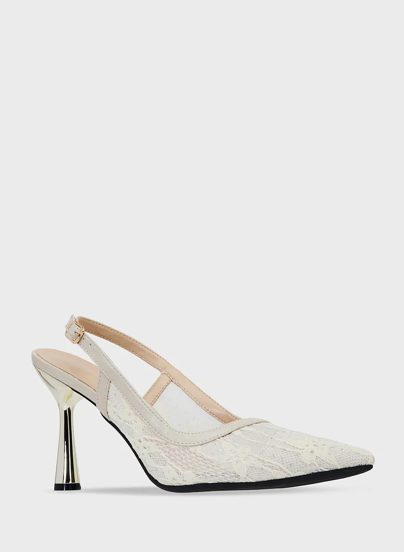 Ginger High Heeled Sling Back Pump