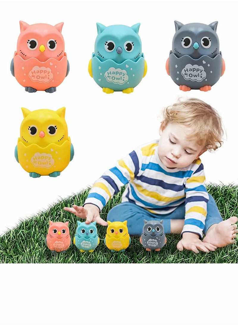 KASTWAVE Toy Cars, Press and Go Toy Car, Owl Toy, Baby Car Toys, for 1 2 3-Year-Old Boys Birthday Gift Toy Animal Car  - Image 1