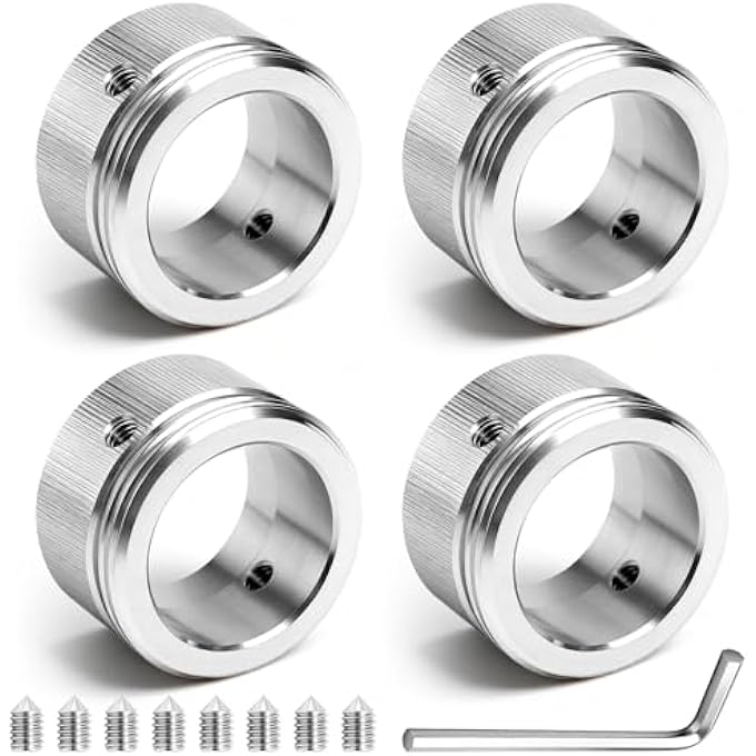 SET OF 4 RADIATOR THERMOSTAT ADAPTER RA/RAV/RAVL M30 X 1.5, HEATING VALVE THERMOSTAT HEAD 304 STAINLESS STEEL RUSTPROOF RADIATOR ACCESSORIES WITH HEX KEY (INNER DIAMETER 22 MM) - Image 1