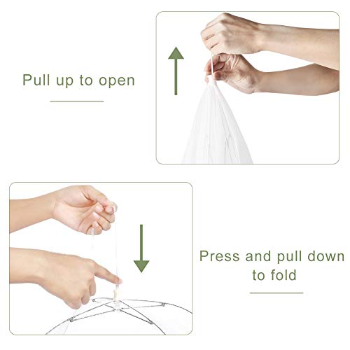 Onarway 3 Pack Food Serving Tents 14 Inch Pop-Up Encrypted Mesh Food Covers, Keep Flies Bugs Mosquitoes Away, Fine Net Screen Umbrella for Outdoors, Parties Picnics, BBQs, Reusable and Collapsible - Image 5