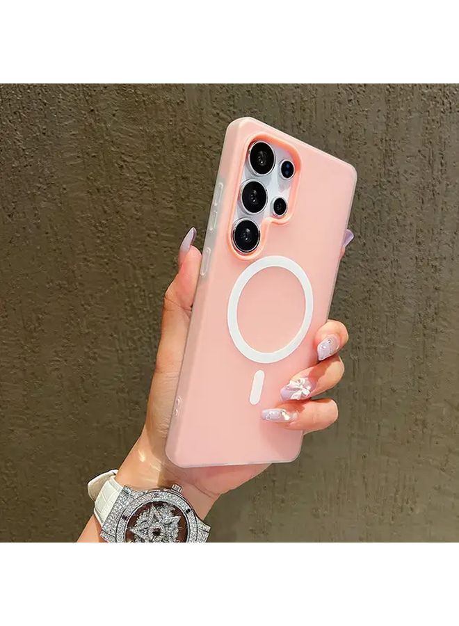 غلاف بنفسجي 2 في 1 شحن لاسلكي مغناطيسي لهاتف سامسونغ جالاكسي S23 بلس، غطاء ناعم مقاوم للصدمات - Image 4