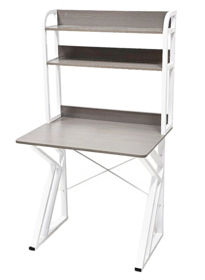Cady One Small Study Table, Laptop Desk, Writing Desk, Home Office Desk for Small Space, Gaming Desk, Writing and Reading Work Desk with Storage Shelf 
