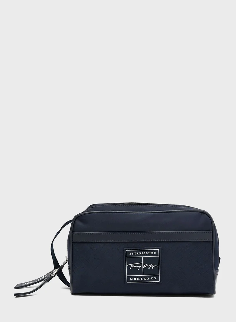 TOMMY HILFIGER Signature Logo Toiletry Bag