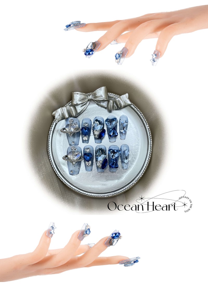 أظافر بناتي، 10 قطع حريمي، مناكير يدوي خالص - Image 1