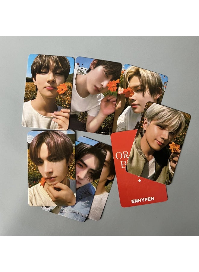 NIBEMINENT 7 قطع بطاقات لومي إنهيبن البرتقالية لجمع الهدايا لمحبي كيبوب - Image 2