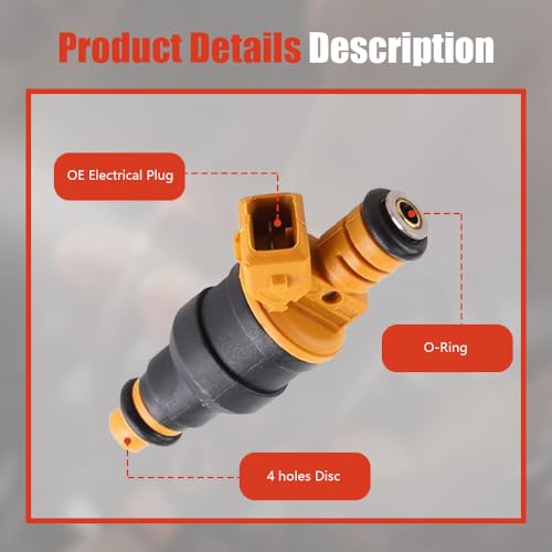 LONGKEES Set of 8 Fuel Injectors FIT Ford F150 F250 F350 E150 E250 E350 Mustang Expedition Explorer 46L 50L 54L 58L Replace 0280150943 0280150939 0280150909 - Image 3