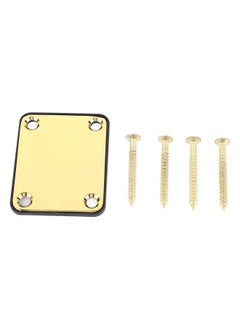 Thoraya Electric Guitar Neck Plate Metal Guitar Neck Reinforcing Protective Board for Replacement Gold  - Image 1