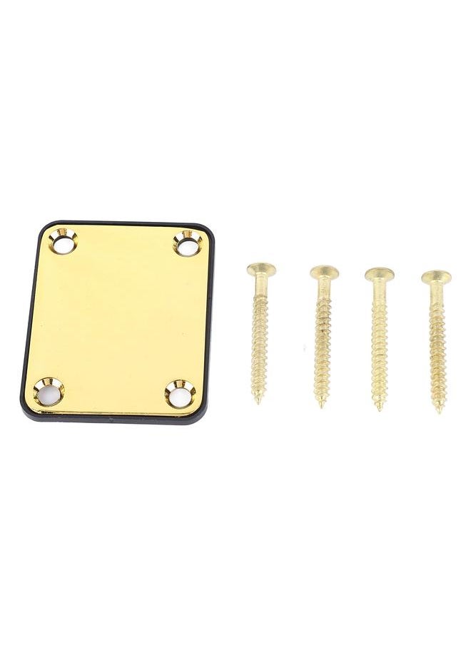 Thoraya - Electric Guitar Neck Plate Metal Guitar Neck Reinforcing Protective Board for Replacement Gold - Image 1