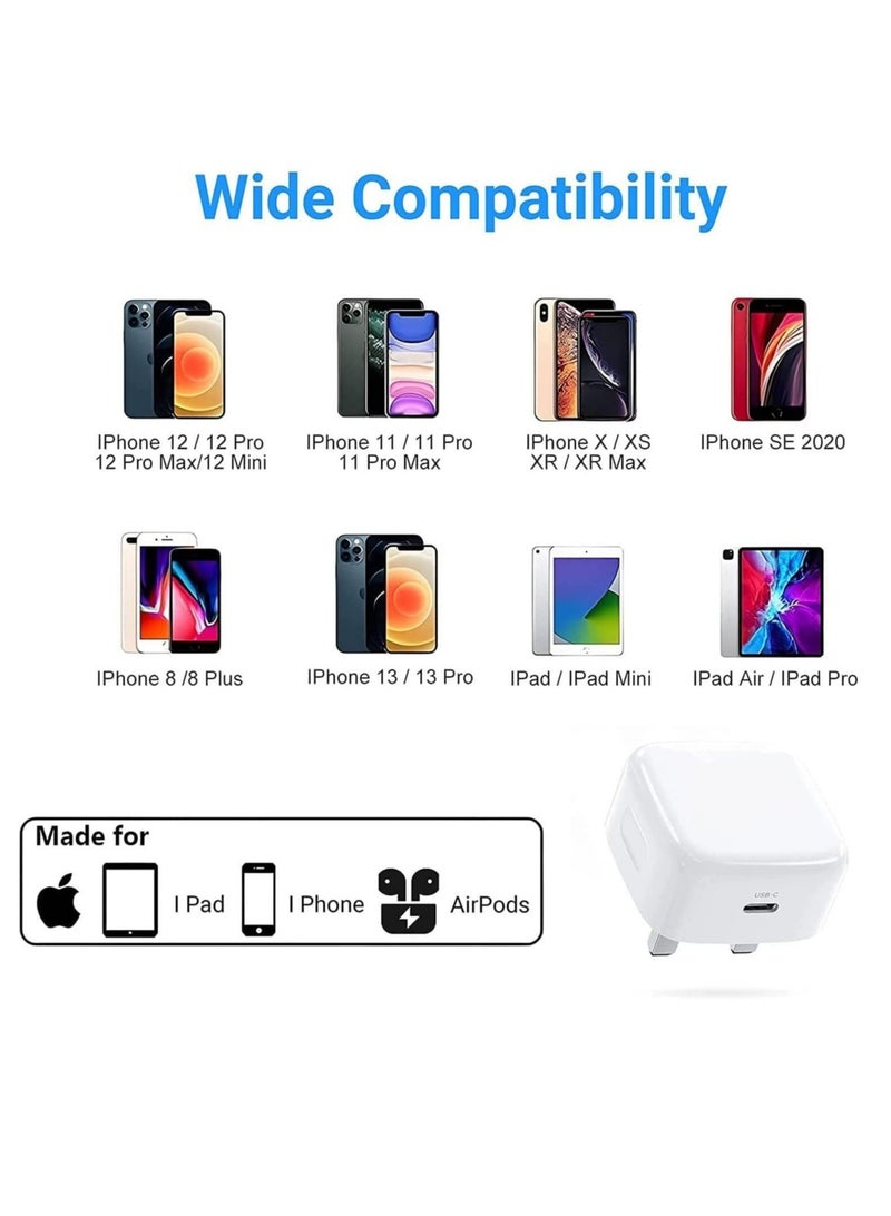 20W USB-C Power Adapter with Cable for iPhone 13, 13 Pro Max & 13 Mini - Image 4