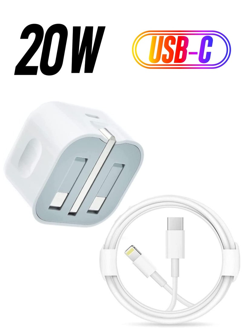 20W USB-C Power Adapter with Cable for iPhone 13, 13 Pro Max & 13 Mini - Image 1