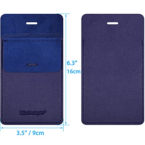 Wisdompro Pocket Protector, 3 Pack PU Leather Heavy Duty Pen Holder Pouch for Shirts, Lab Coats, Pants - Multi-Purpose - Holds Pens, Pointers, Pencils, and Notes - Blue - Image 3