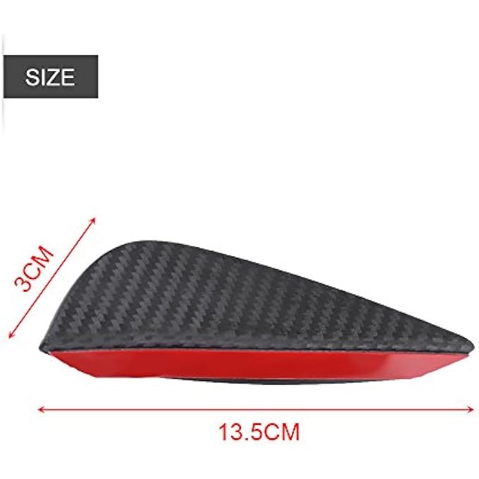 POENVFPO 4 Pcs Car Front Bumper Lip Carbon Fiber Style Bumper Splitter Fins Left Right Anti-Scratch Canards Body Spoiler Accessary ABS Plastic Universal - Image 4