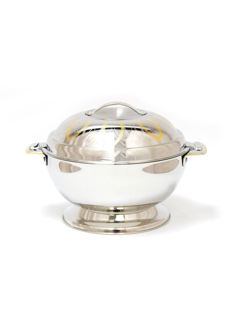 Rathore Nada Stainless Steel Hotpot with Steel Base Stand Insulated Casserole for Home & Dining 4000ML - Image 2