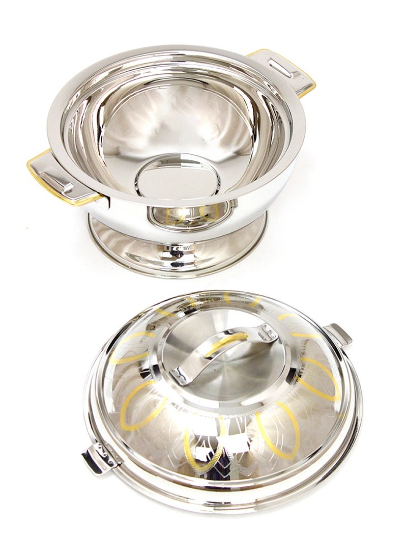 Rathore Nada Stainless Steel Hotpot with Steel Base Stand Insulated Casserole for Home & Dining 4000ML - Image 3
