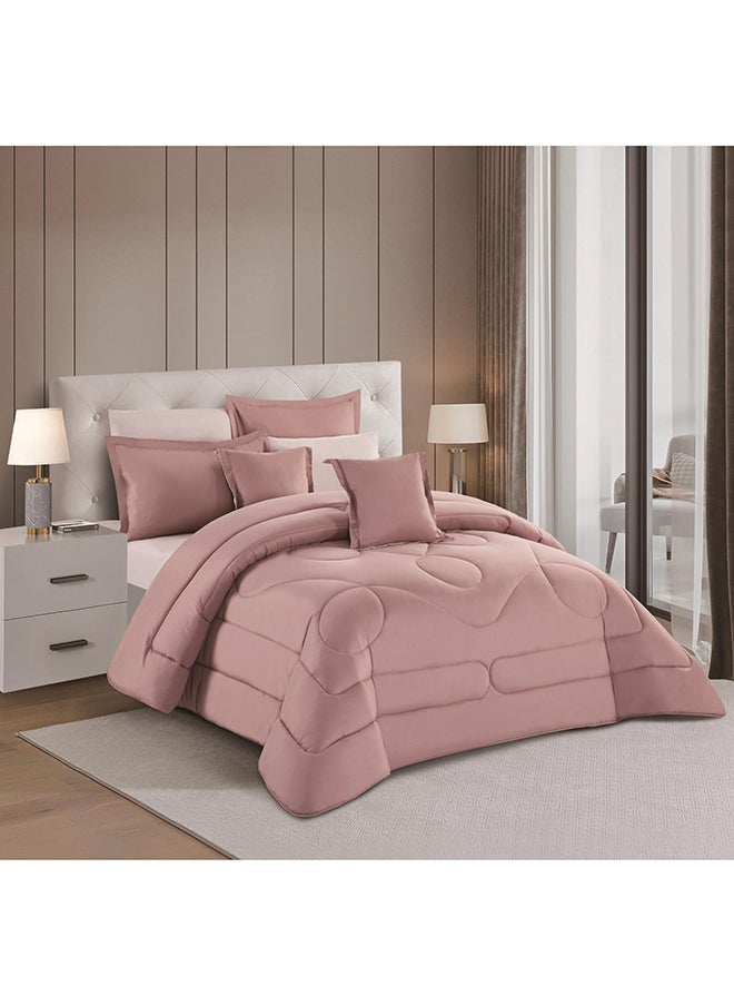 Stargold Duvet Cover Set 8 Pieces Comforter Set with Bed Skirt Quilt Cover Fitted Sheet Pillow Cover Comforter 220X240 cm King Size Mattress  - Image 1