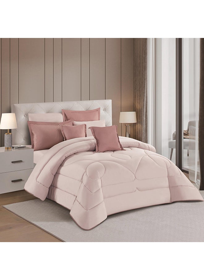 Stargold Duvet Cover Set 8 Pieces Comforter Set with Bed Skirt Quilt Cover Fitted Sheet Pillow Cover Comforter 220X240 cm King Size Mattress  - Image 2