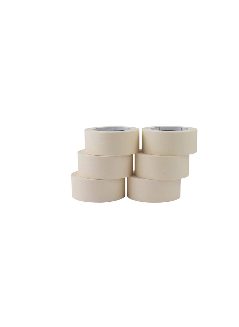 ROBUSTLINE Robustline Adhesive Masking Tape General Purpose Painter's Tape Bulk for Painting, Labeling, Packing, Craft, Art, Home, Office, School Etc. (1.5 INCH, 6)  - Image 1