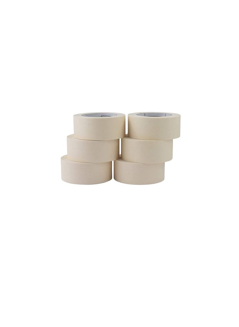 ROBUSTLINE Robustline Adhesive Masking Tape General Purpose Painter's Tape Bulk for Painting, Labeling, Packing, Craft, Art, Home, Office, School Etc. (1.5 INCH, 6)  - Image 2