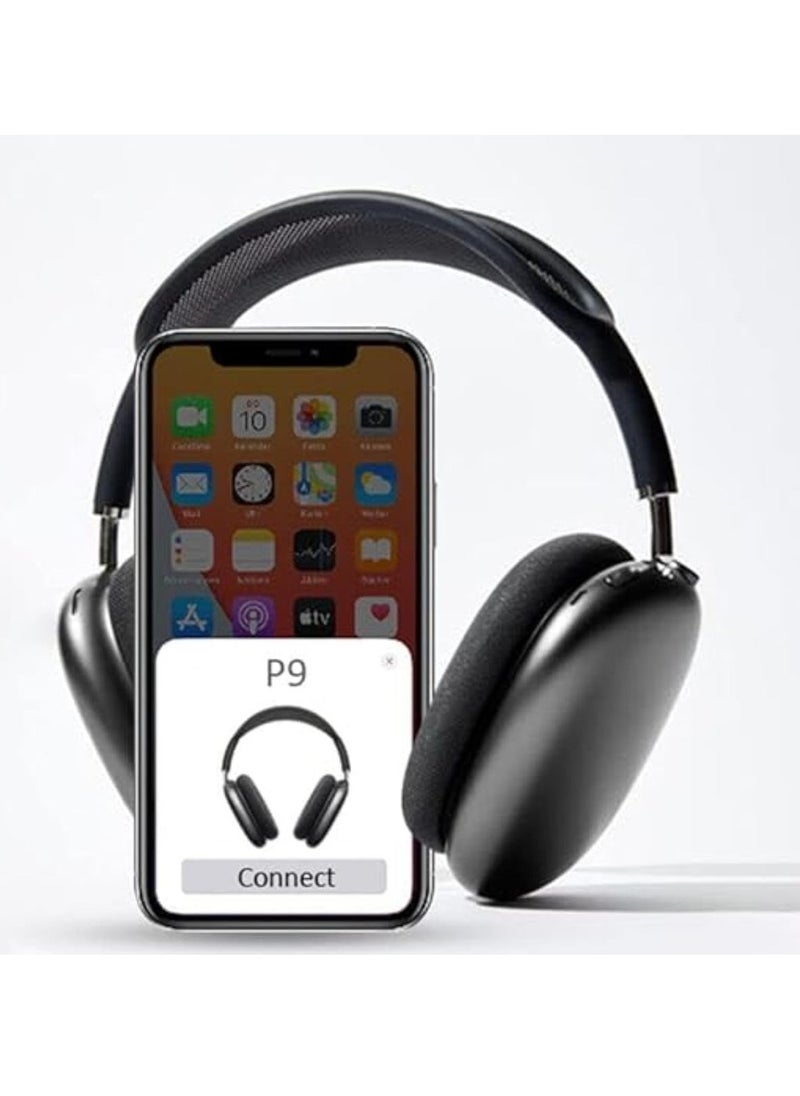 Rabos - Premium P9 Over-Ear Wireless Bluetooth Headphones - Noise Cancelling, Hi-Fi Stereo Sound Sport Headset with Microphone Compatible with All Phones for Enhanced Music and Calls - Image 1