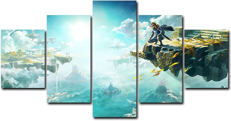 KAIWALK Gaming Poster Tears of the Kingdom Video Game HD Print on Canvas Painting Wall Art for Living Room Decor Boy Gift (Unframed) - Image 1