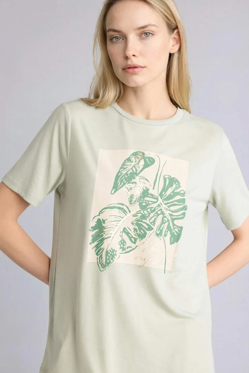 ديفاكتو Regular Fit Crew Neck Printed Short Sleeve T-Shirt
