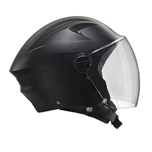 STUDDS RAY ISI Certified Open FACE Helmet for Men and Women with D - Ring Lock (Black-L) - Image 5