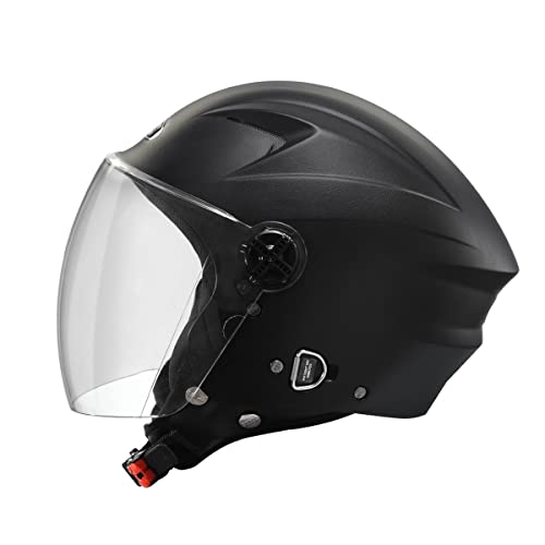 STUDDS RAY ISI Certified Open FACE Helmet for Men and Women with D - Ring Lock (Black-L) - Image 3
