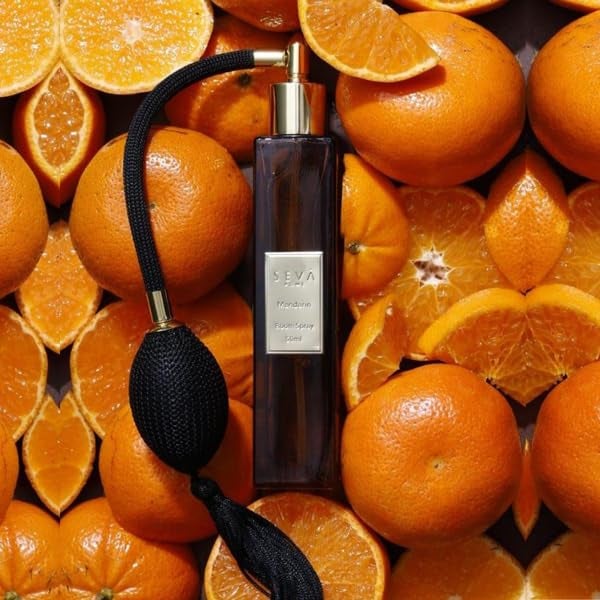 SEVA HOME Mandarin Room Spray | Long-Lasting Citrus Fragrance | Freshens Rooms Instantly | Premium Home Decor | Elegant Designer Bottle | 50ml - Image 4