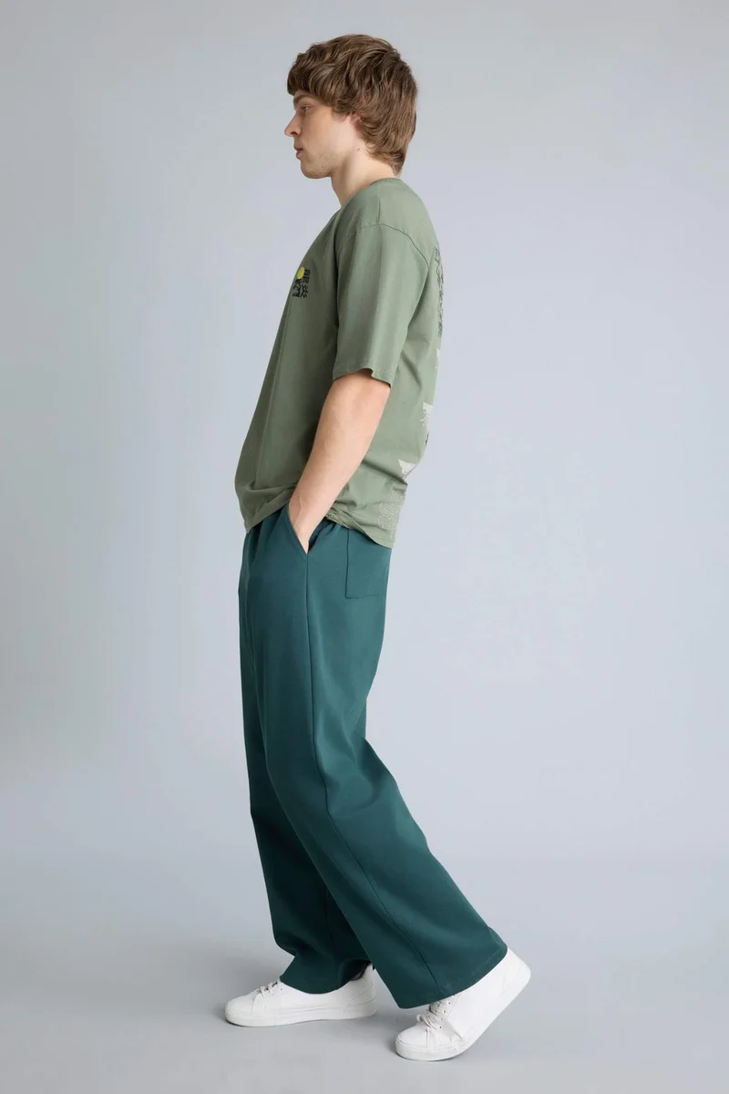 ديفاكتو Baggy Fit Wide Leg Trousers