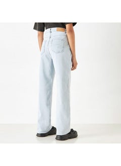 Lee Cooper Lee Cooper Solid Straight Fit Jeans with Pockets  - Image 3