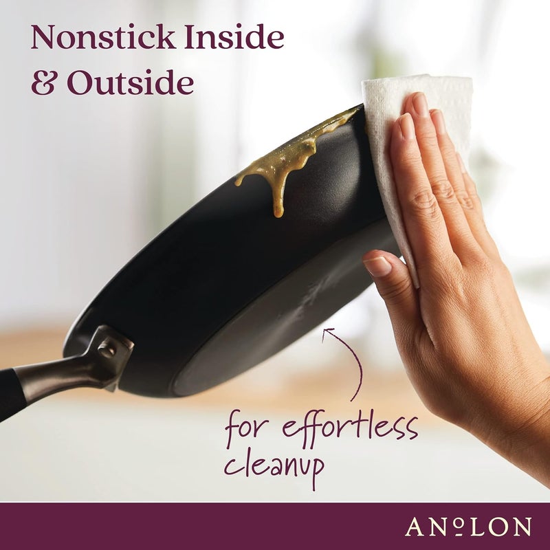 Anolon Advanced Home Hard Anodized Nonstick Sauce PanSaucepan with Straining and Lid 2 Quart 2 Qt Straining Saucepan Onyx - Image 3