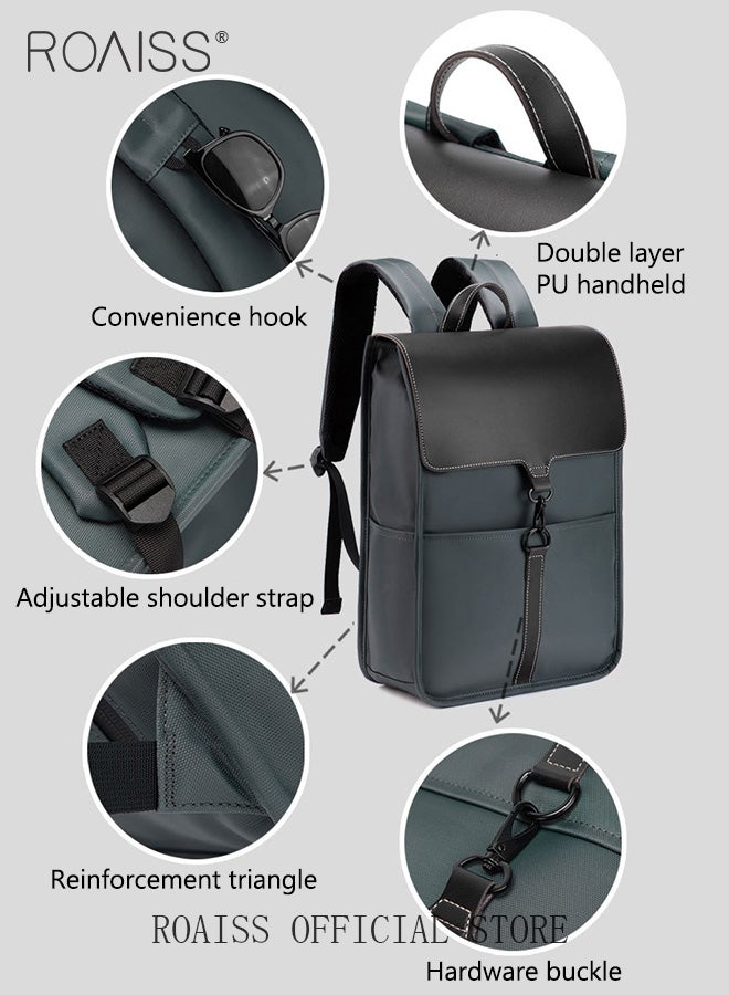 roaiss Unisex Multifunctional Commuter Backpack Business Style Shoulder Bag with Large Capacity Scientific Compartmentalization Fashionable Design Suitable for Short Trips and Carrying Laptops  - Image 2