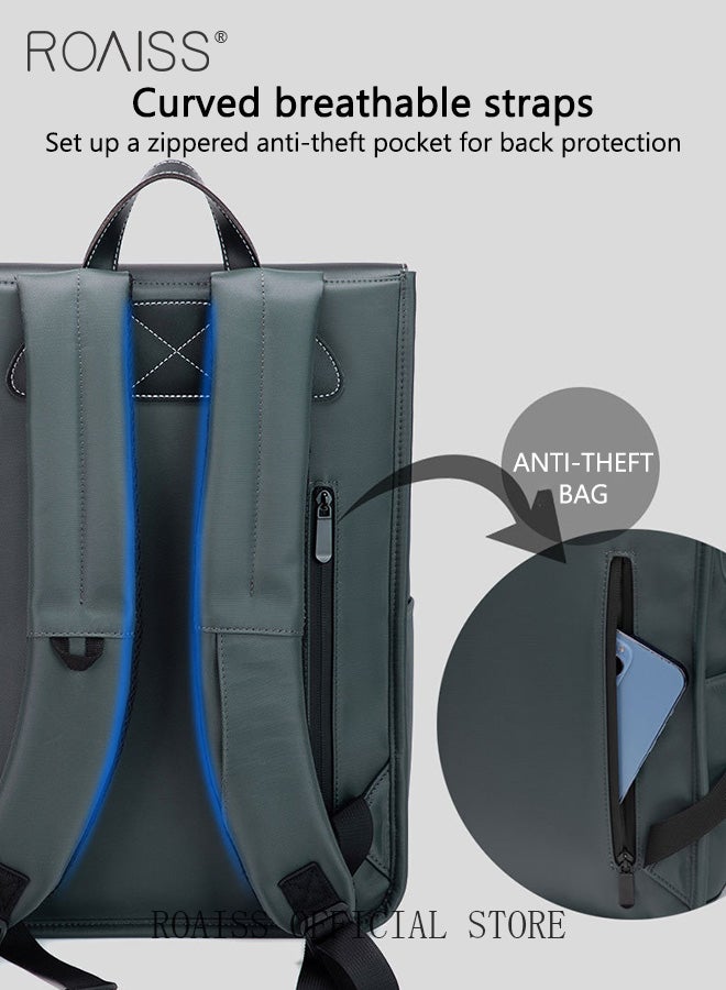 roaiss Unisex Multifunctional Commuter Backpack Business Style Shoulder Bag with Large Capacity Scientific Compartmentalization Fashionable Design Suitable for Short Trips and Carrying Laptops  - Image 4