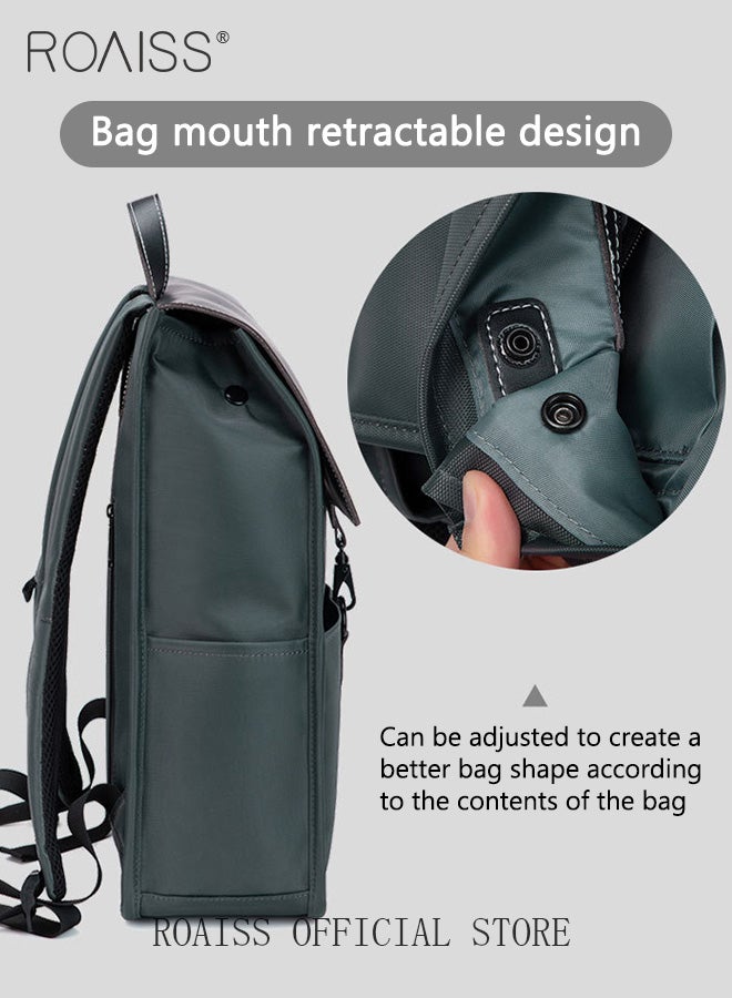 roaiss Unisex Multifunctional Commuter Backpack Business Style Shoulder Bag with Large Capacity Scientific Compartmentalization Fashionable Design Suitable for Short Trips and Carrying Laptops  - Image 3