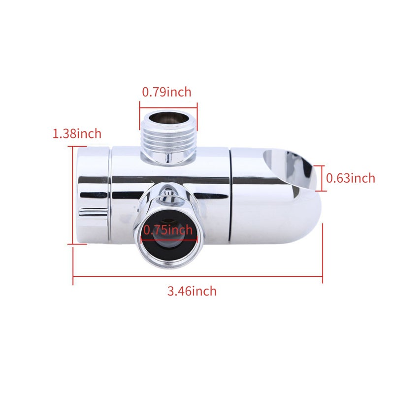 3-Way Shower Diverter Valve Solid Premium ABS Construction - Easy Angle Tightening Installation Shower Diverter Valve for Bathroom Shower System Replacement, RV Faucets And Garden Hose Attachments - Image 4