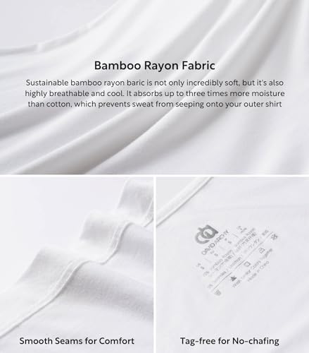 DAVID ARCHY Men's Tank Top Bamboo Rayon Undershirts Tank Shirt Moisture-Wicking A-Shirt for Men, 3-Pack (XL, White) - Image 5