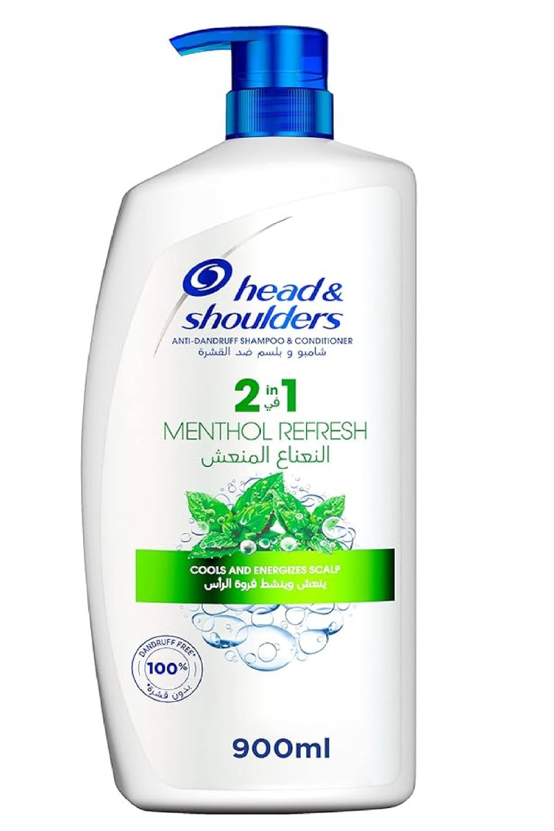 HEAD & SHOULDERS 2IN1 MENTHOL FRESH SHAMPOO 900ML