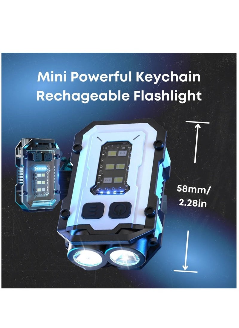 Beauenty - Mini Powerful Flashlight XGP New Version Flashlight Super Bright Rechargeable USB C Mini Small Portable Keychain Pocket Flashlights (Black) - Image 1