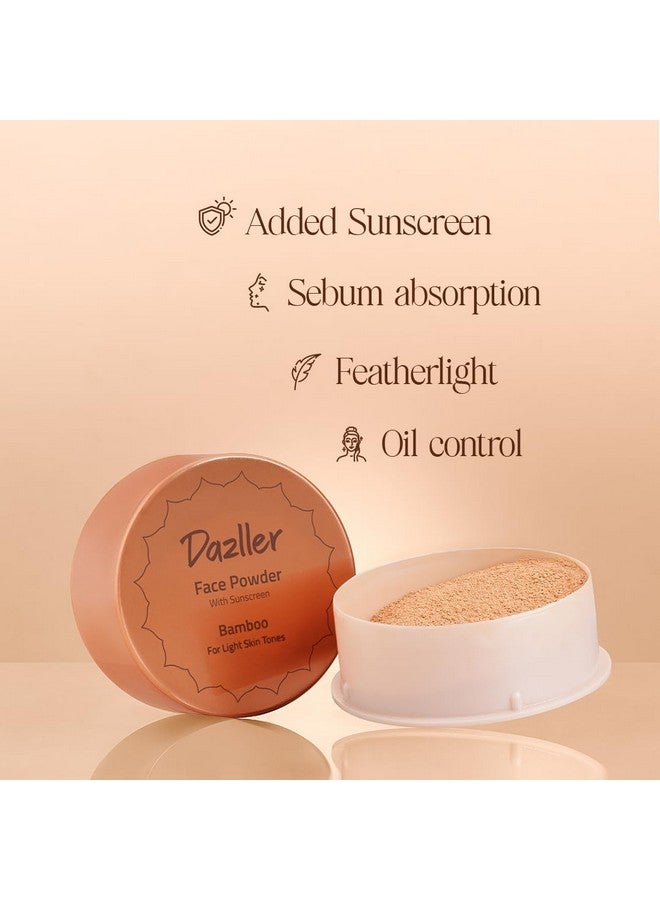 DAZLLER Loose Compact Powder, For Setting Makeup, Featherlight Sheer Finish For All Skin Type, Brown, Oil-Control, Added Sunscreen, 30G-Soft Caramel R33 - Image 2