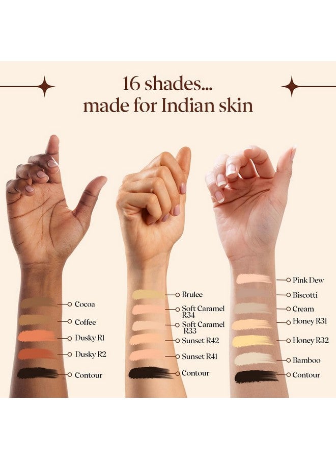 DAZLLER Loose Compact Powder, For Setting Makeup, Featherlight Sheer Finish For All Skin Type, Brown, Oil-Control, Added Sunscreen, 30G-Soft Caramel R33 - Image 3