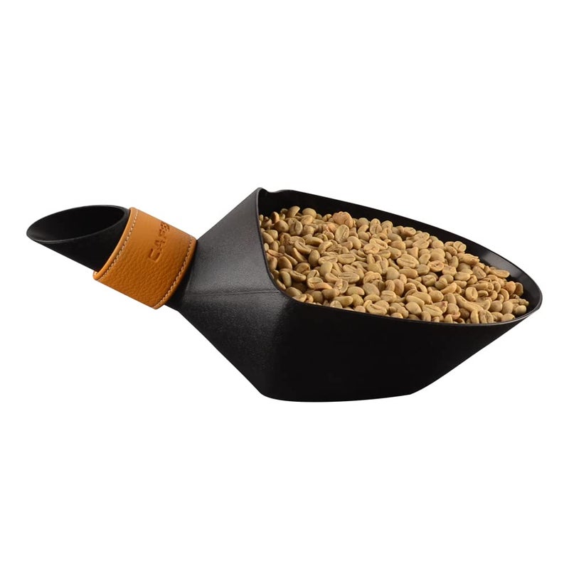 CAFEMASY Coffee Bean Scale Measure Scoop Shovel Kilo Bean Scooper (Black-Small) - Image 1